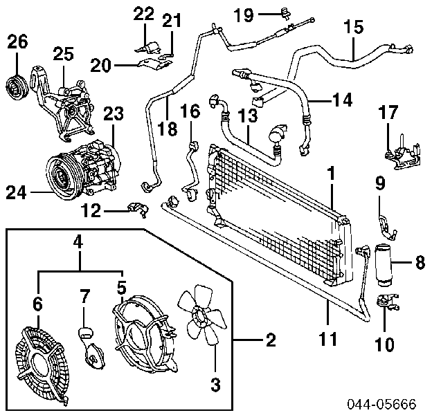 Chłodnica klimatyzacji Toyota Corolla liftback (E10) (1992 - 1997) cena, od 228,14 USD