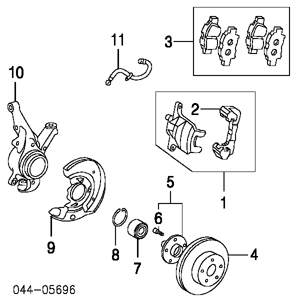 0446517140 Toyota klocki hamulcowe przednie tarczowe