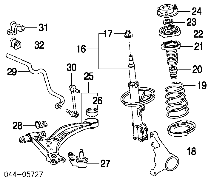 4860333021 Toyota podpora amortyzatora przedniego prawego