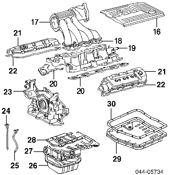 Uszczelka kolektora ssącego górna Toyota 1717662030 cena, od 9,77 USD