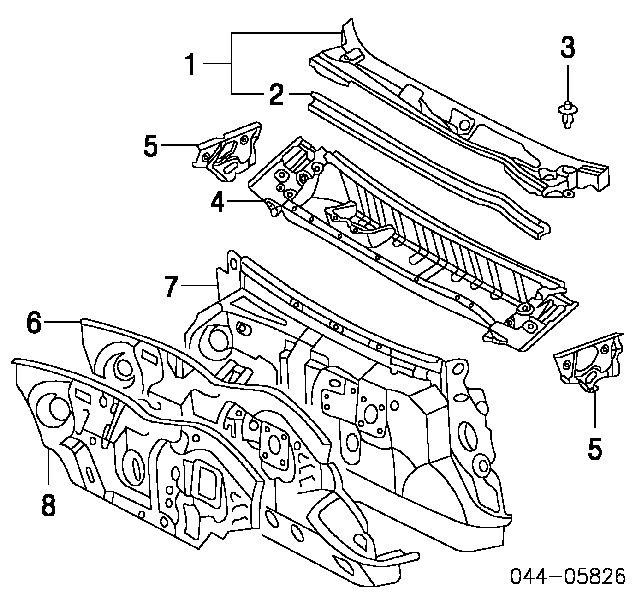 9046707170B1 Toyota spinka mocowania nakładek progów