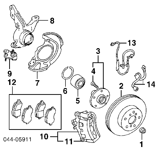 4351220700 Toyota tarcza hamulcowa przednia