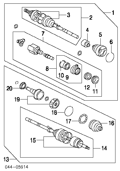 4342020590 Toyota Półoś napędowa przednia lewa