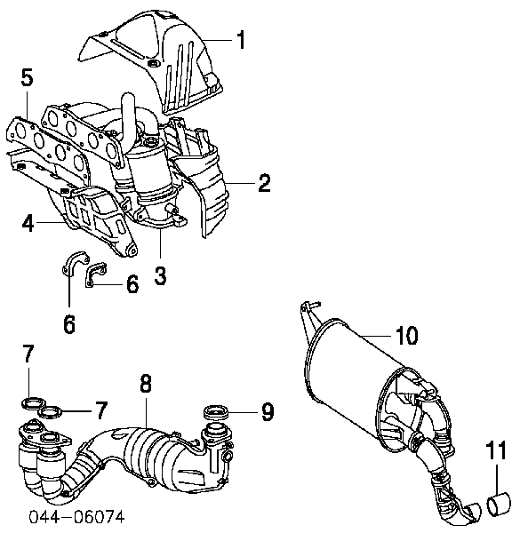 1745122060 Toyota pierścień kolektora wydechowego