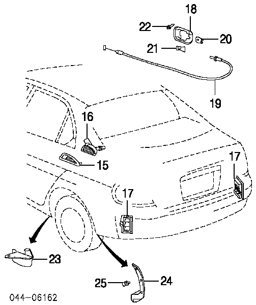 Kratka wentylacyjna tylna Toyota Prius (NHW20)