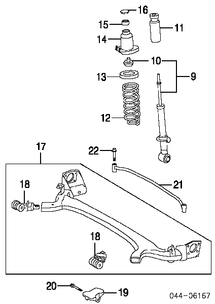 4834102040 Toyota Odbój amortyzatora tylnego + osłona