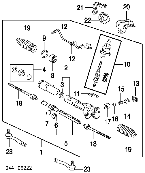 Osłona mechanizmu kierowniczego (maglownicy) 4553552010 Toyota