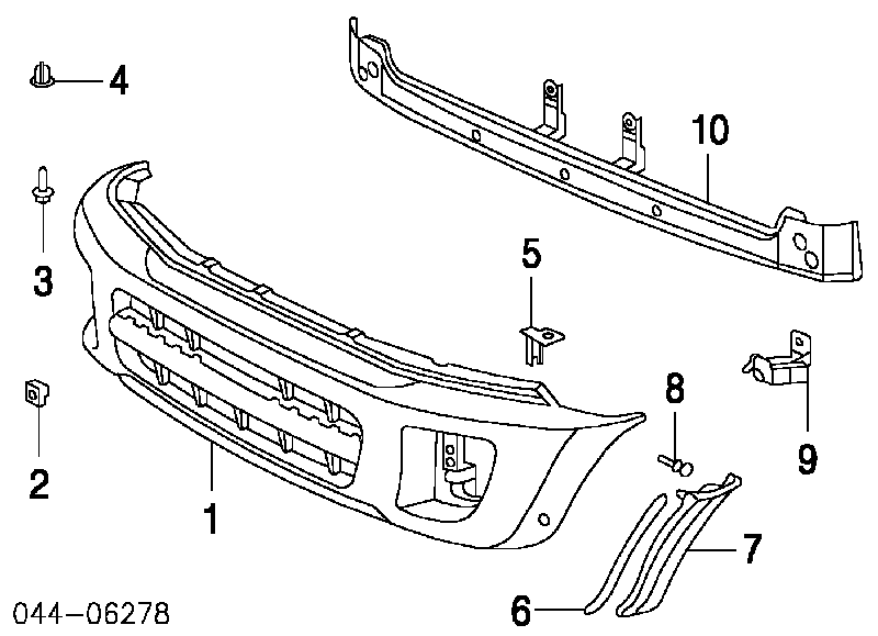 5202142041 Toyota wzmocnienie zderzaka przedniego