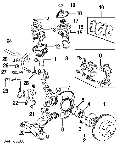 4806942040 SH Auto Parts wahacz zawieszenia przedniego dolny lewy