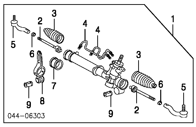 Drążek kierowniczy 4550349055 Toyota