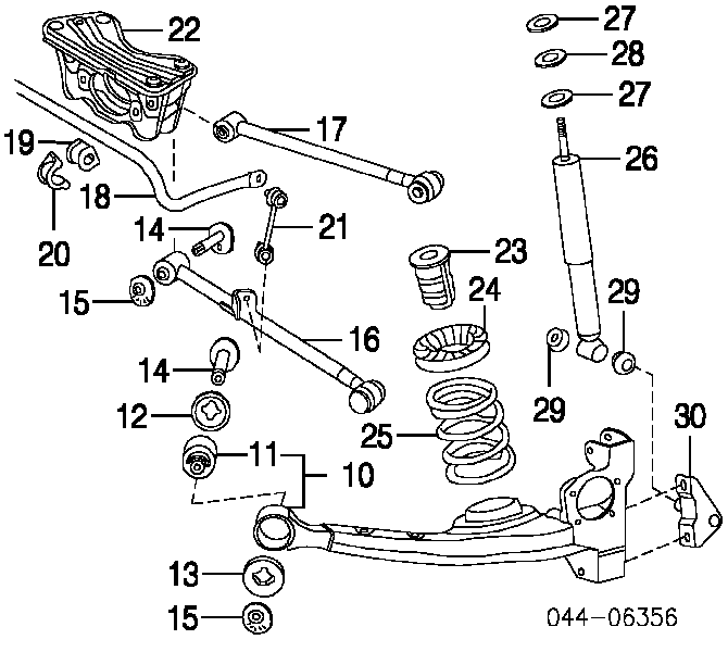 4881542040 Toyota tuleja stabilizatora tylnego