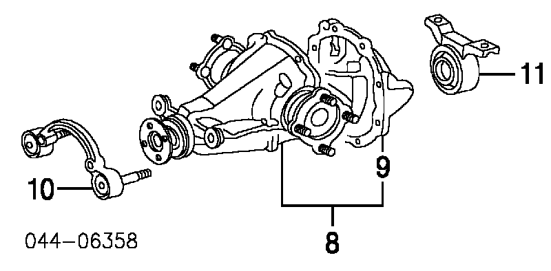 Wspornik (trawers) tylnego reduktora przedni 514875 GSP