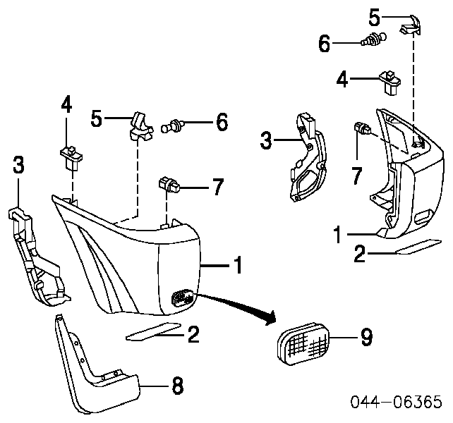 Chlapacz tylny lewy Toyota RAV4 2 (XA2)