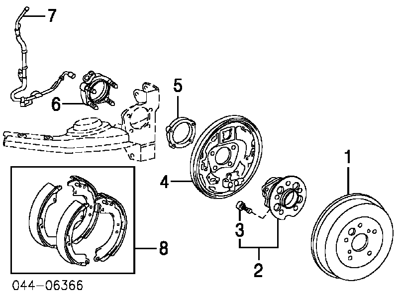 4241042020 Toyota Piasta tylna