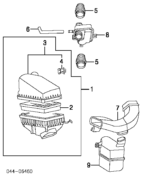 Króciec wentylacji kadłuba (separatora oleju) Toyota Sienna (L2)