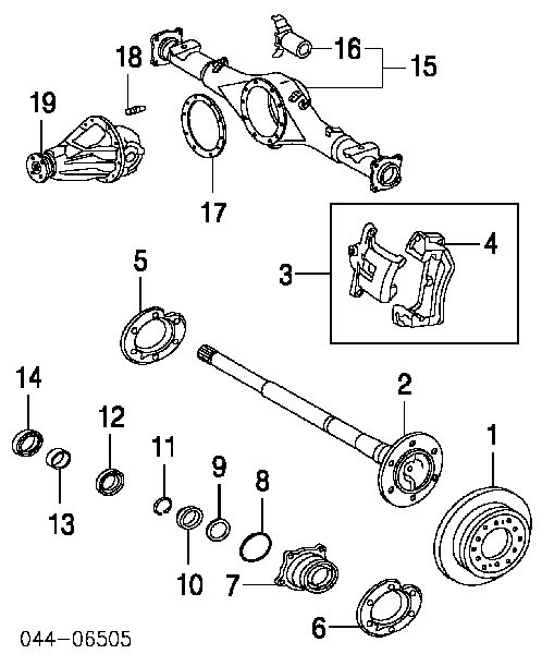 446660060 Toyota okładziny (klocki do hamulców tarczowych tylne)