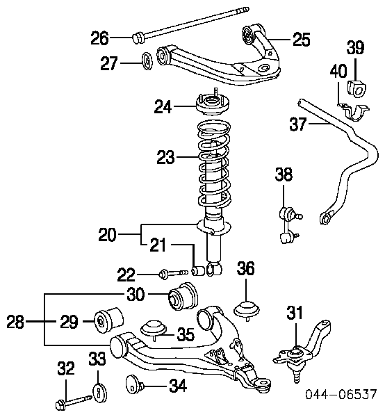 9090389012 Toyota Silentblock amortyzatora przedniego
