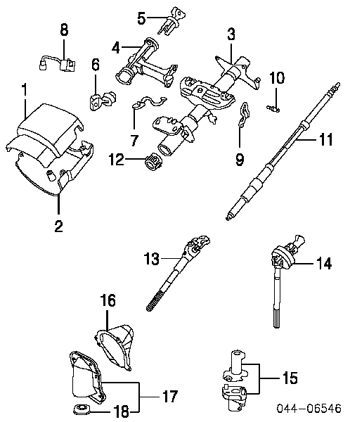 Tuleja kolumny kierowniczej Toyota Starlet 3 (P8)