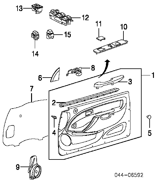 8487202050 Toyota Sterownik lusterek bocznych, na drzwi