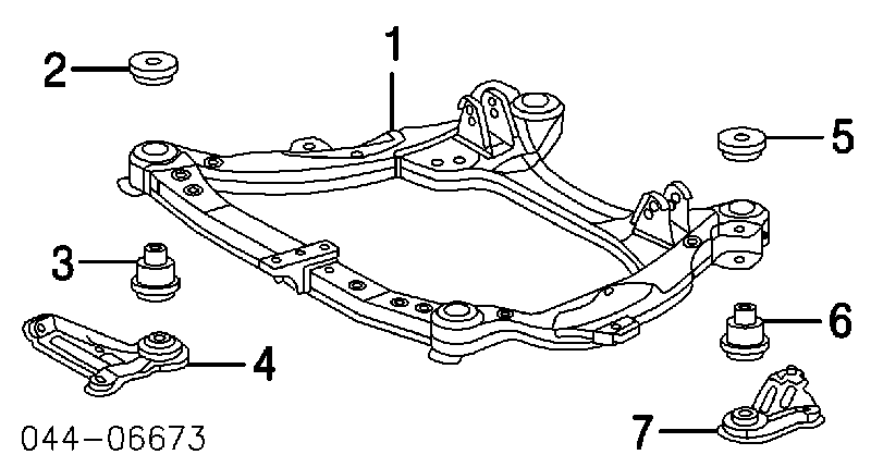 5221328020 Toyota Tuleja (poduszka) przedniej belki