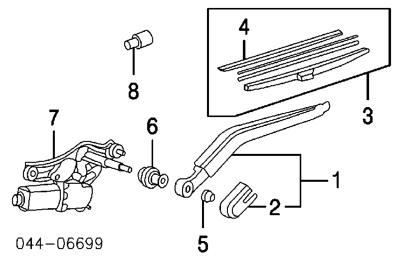 Nakrętka mocująca ramię wycieraczki (ołów) Toyota Highlander (U4)