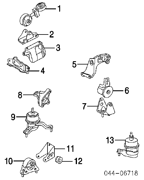 Poduszka (podpora) silnika prawa Toyota 1236228020 cena, od 83,18 USD
