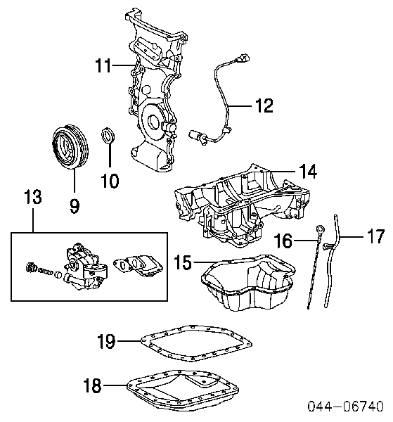 Uszczelniacz wału korbowego przedni Saab 9-5 (YS3E)