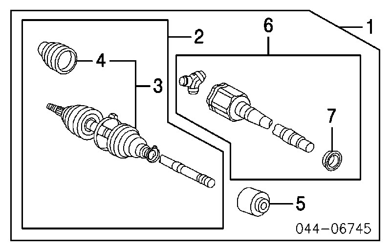  Przegub homokinetyczny wewnętrzny przedni prawy Toyota RAV4 2