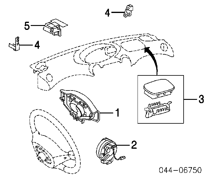 Pierścień kontaktowy AIRBAG, taśma kierownicy Toyota RAV4 2 (XA2)