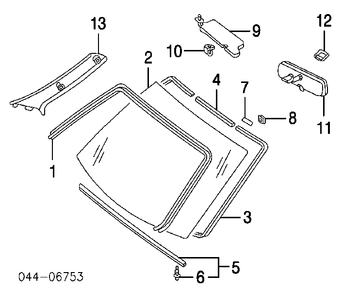 Listwa ochronna szyby przedniej do Toyota Yaris  P10