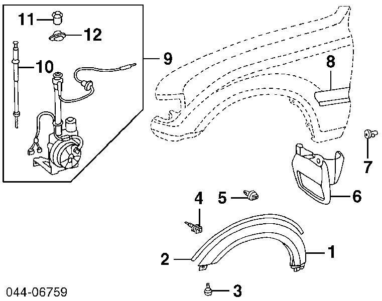 Nakrętka drążka anteny Toyota Land Cruiser 