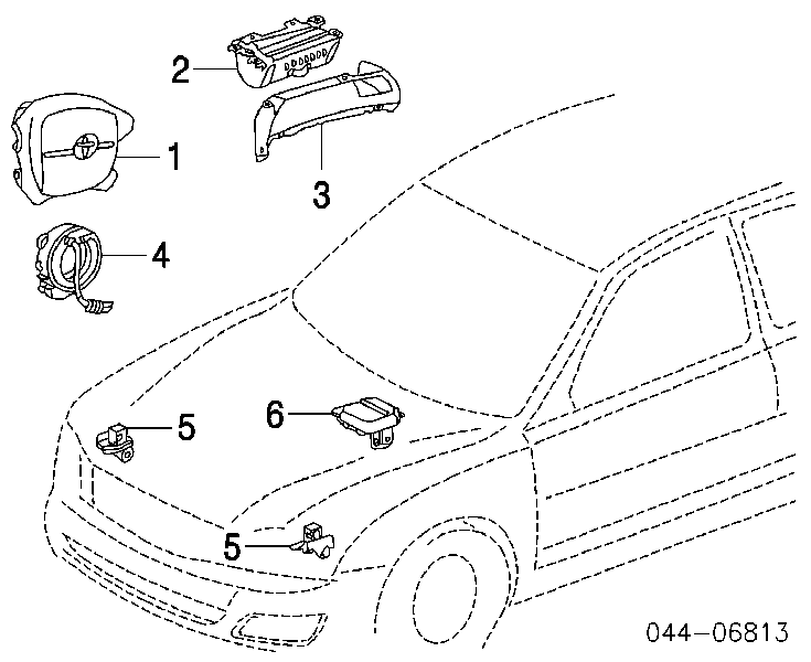 Pierścień kontaktowy AIRBAG, taśma kierownicy Toyota 4Runner (GRN21, UZN21)