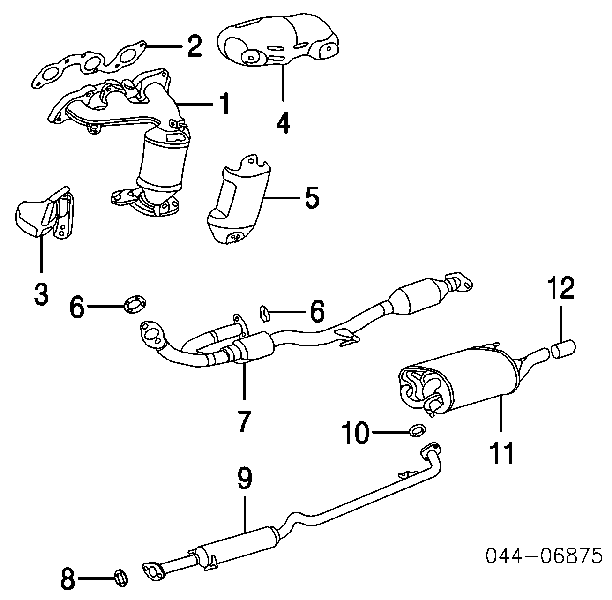 Uszczelka rury odbiornika tłumika Lexus RX (U3_)