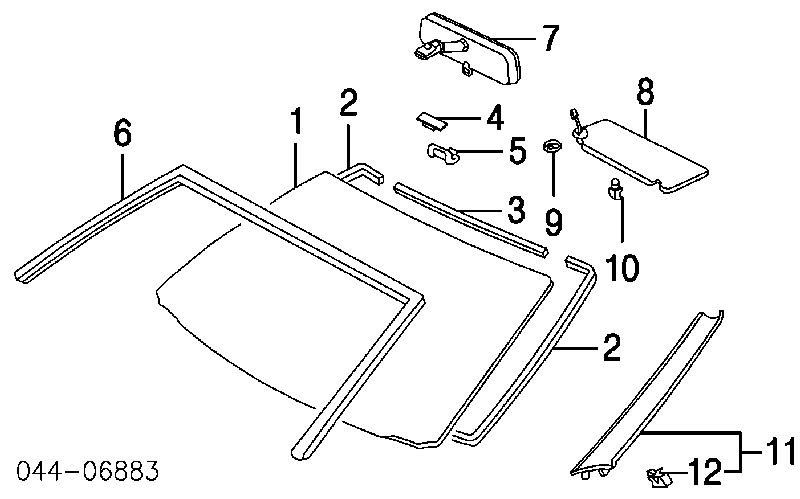 Zamek listwy szyby przedniej Toyota Hilux (KUN15)