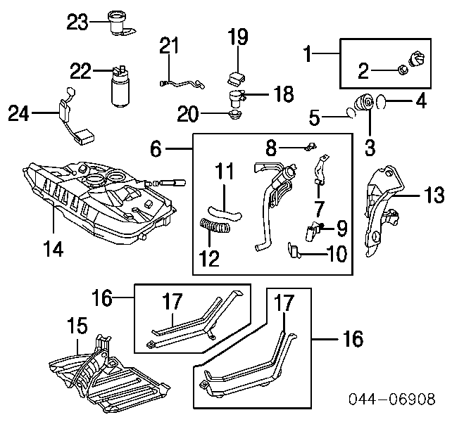 2330023040 Toyota Filtr paliwa
