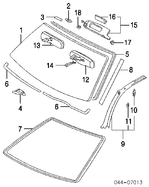 Lusterko wewnętrzne Toyota RAV4 2 (XA2)