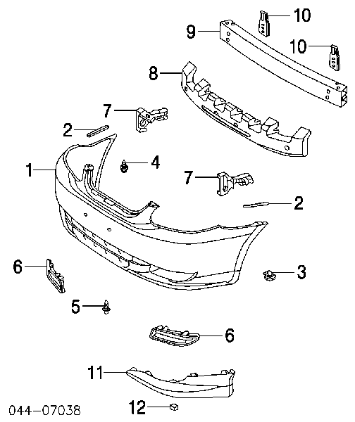 Spinka mocowania zderzaka przedniego Toyota 9046705138 cena, od 1,72 USD