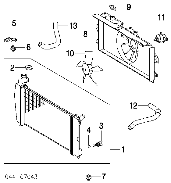 1640021230 Toyota chłodnica silnika