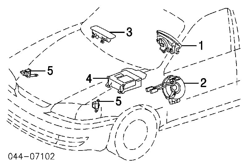 Pierścień kontaktowy AIRBAG, taśma kierownicy  HCS0151 Hotaru