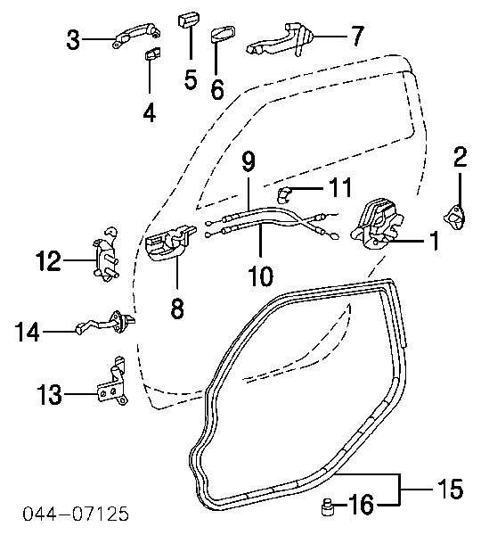 6877002050 Toyota zawias drzwi tylnych prawych