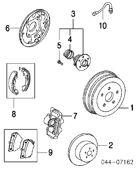 4243120420 Toyota tarcza hamulcowa tylna