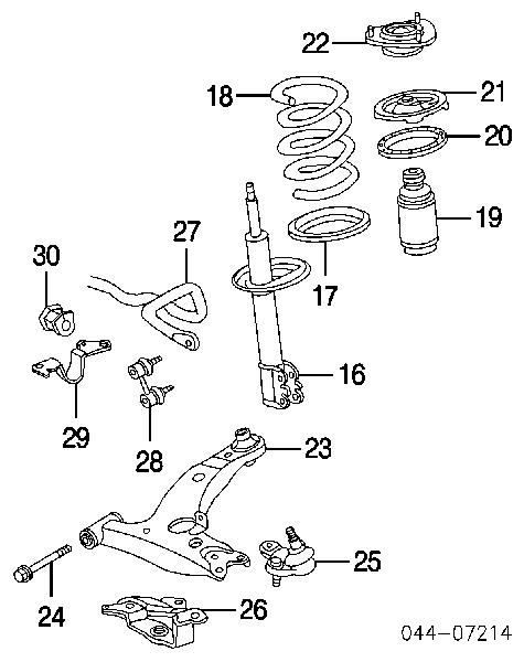 Amortyzator przedni lewy Toyota 48520A9130 cena, od 61,80 USD