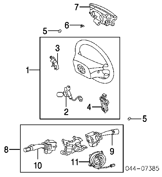 Przełącznik zespolony, sterownik tempomatu Toyota Land Cruiser PRADO ASIA (J12)