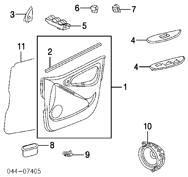 Panel przyciskowy sterowania podnośnikiem szyby przedni lewy Toyota 8482060090 cena, od 38,28 USD