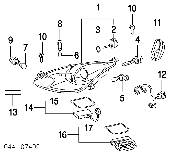 Korektor swiatel Toyota RAV4 2 (XA2)