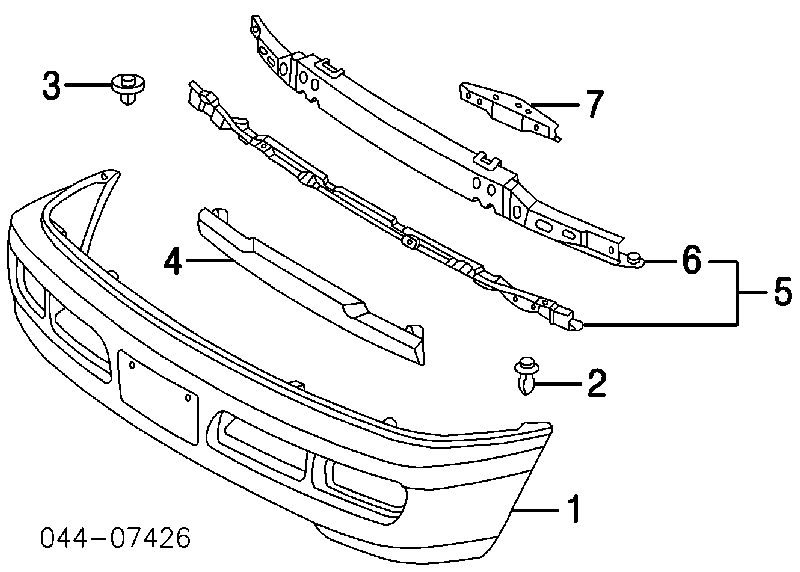 Wzmocnienie zderzaka przedniego do Toyota Land Cruiser 100 J10