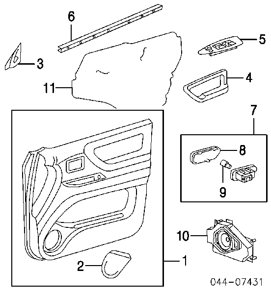 8131033010 Toyota Lampa podświetlania w drzwiach