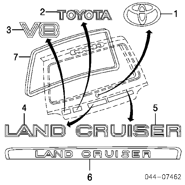 7557360030 Toyota Listwa ochronna szyby tylnej