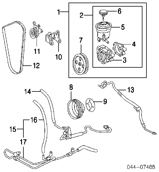 4435034010 Toyota Rolka napinacza paska napędowego