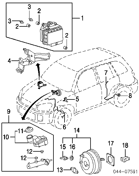 4720142231 Toyota główny cylinder hamulców